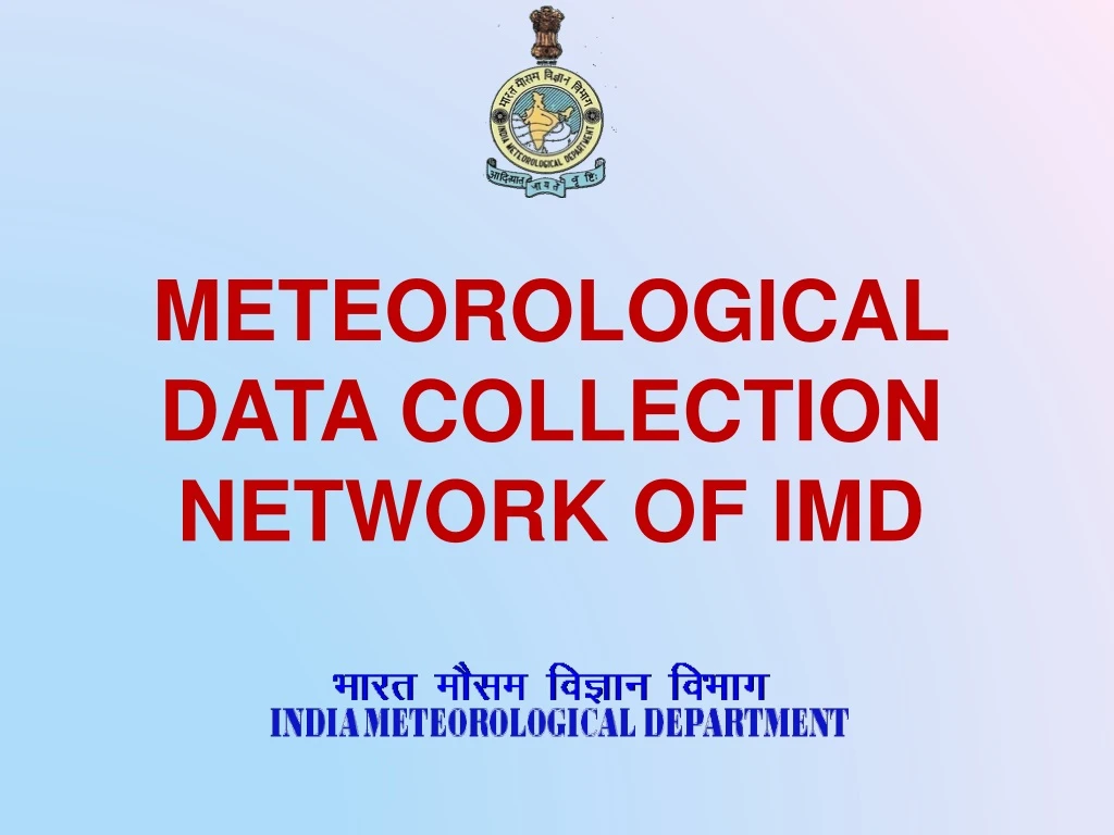 meteorological data collection network of imd
