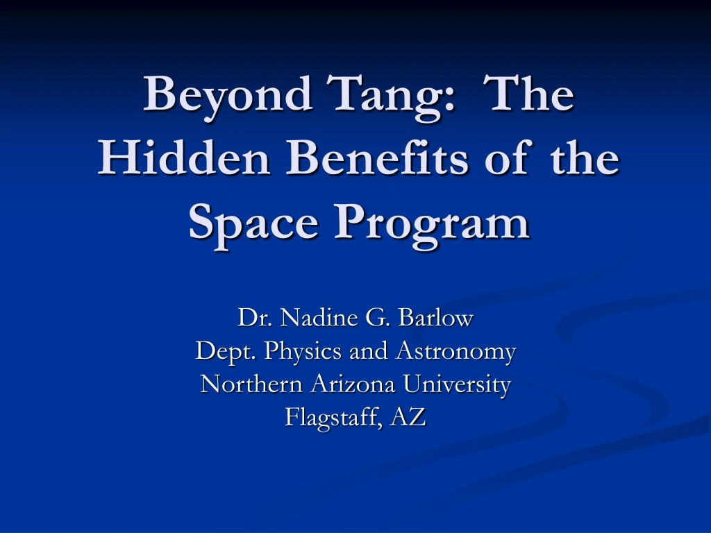 beyond tang the hidden benefits of the space program