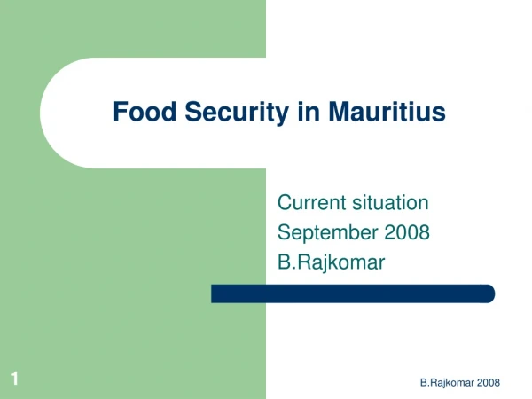 Food Security in Mauritius