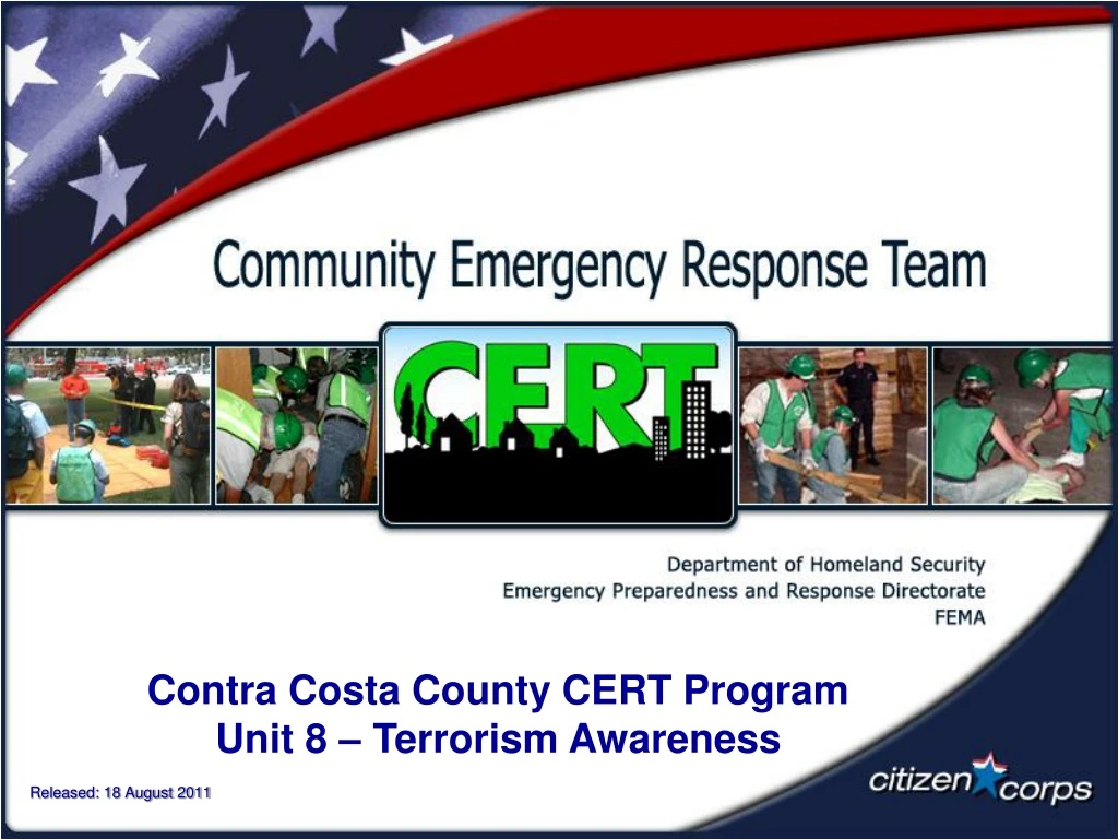 contra costa county cert program unit 8 terrorism awareness