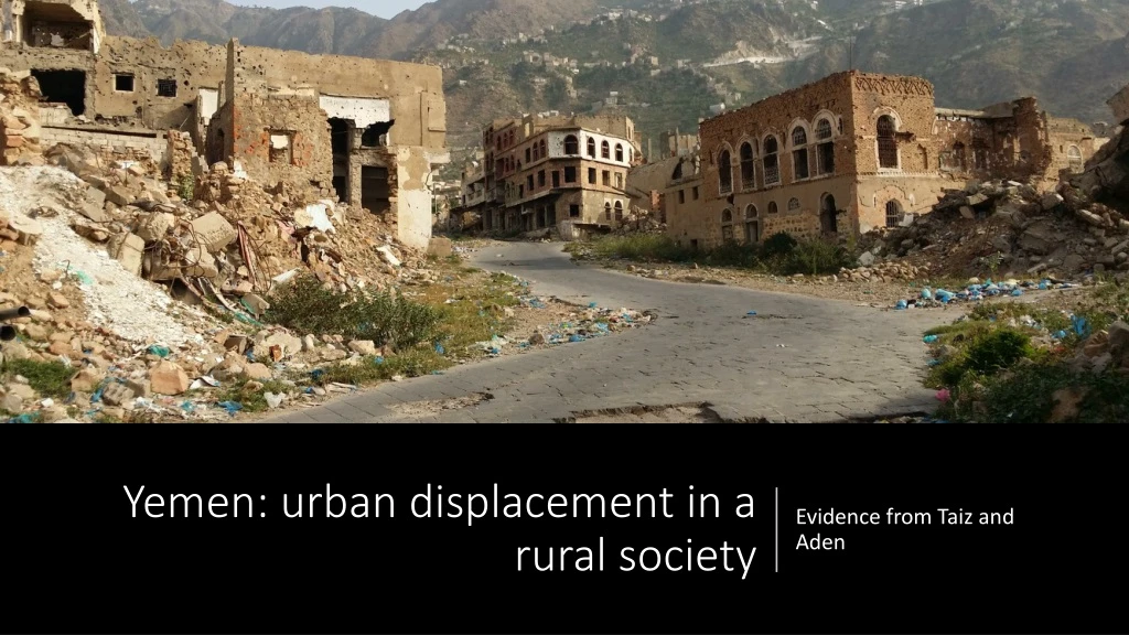 yemen urban displacement in a rural society