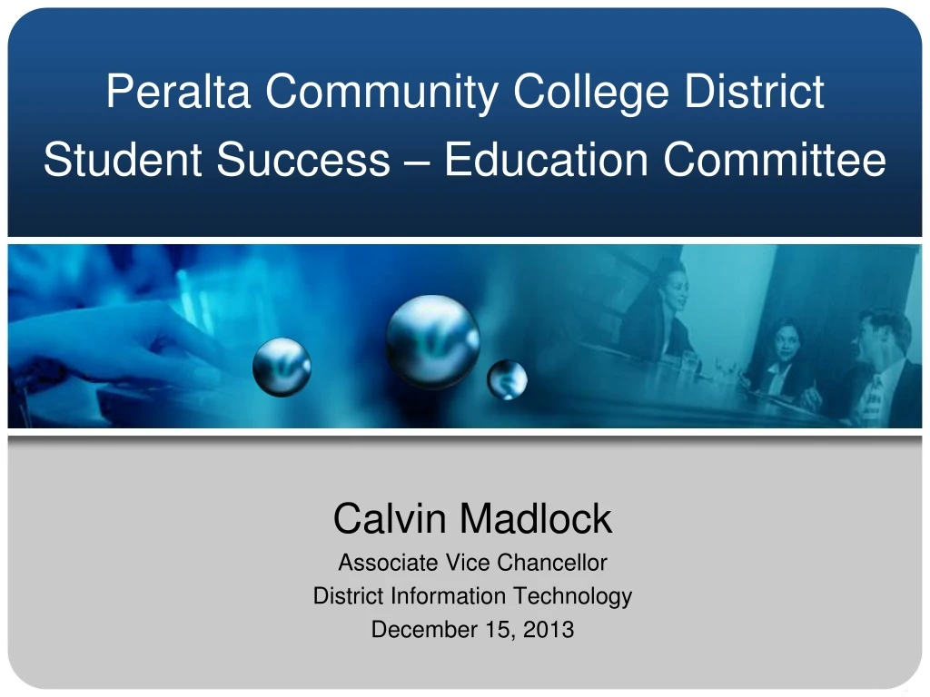 peralta community college district student success education committee