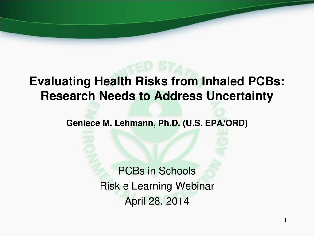 pcbs in schools risk e learning webinar april 28 2014