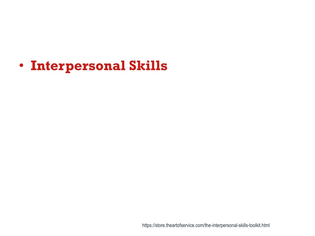 interpersonal skills