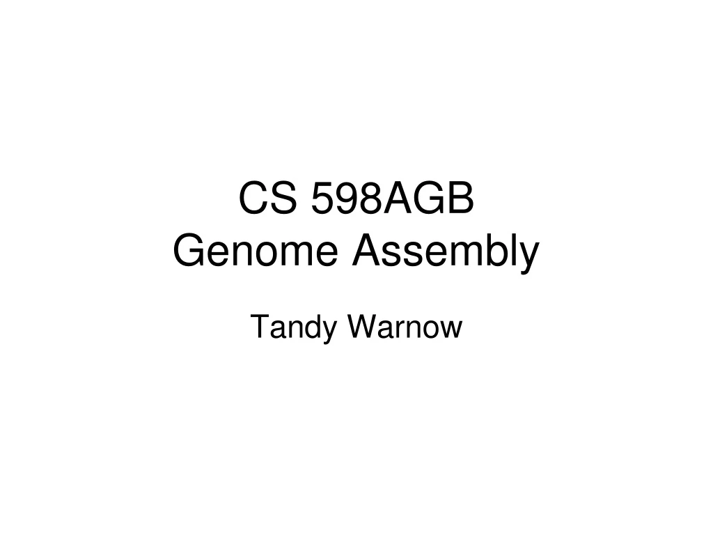 cs 598agb genome assembly