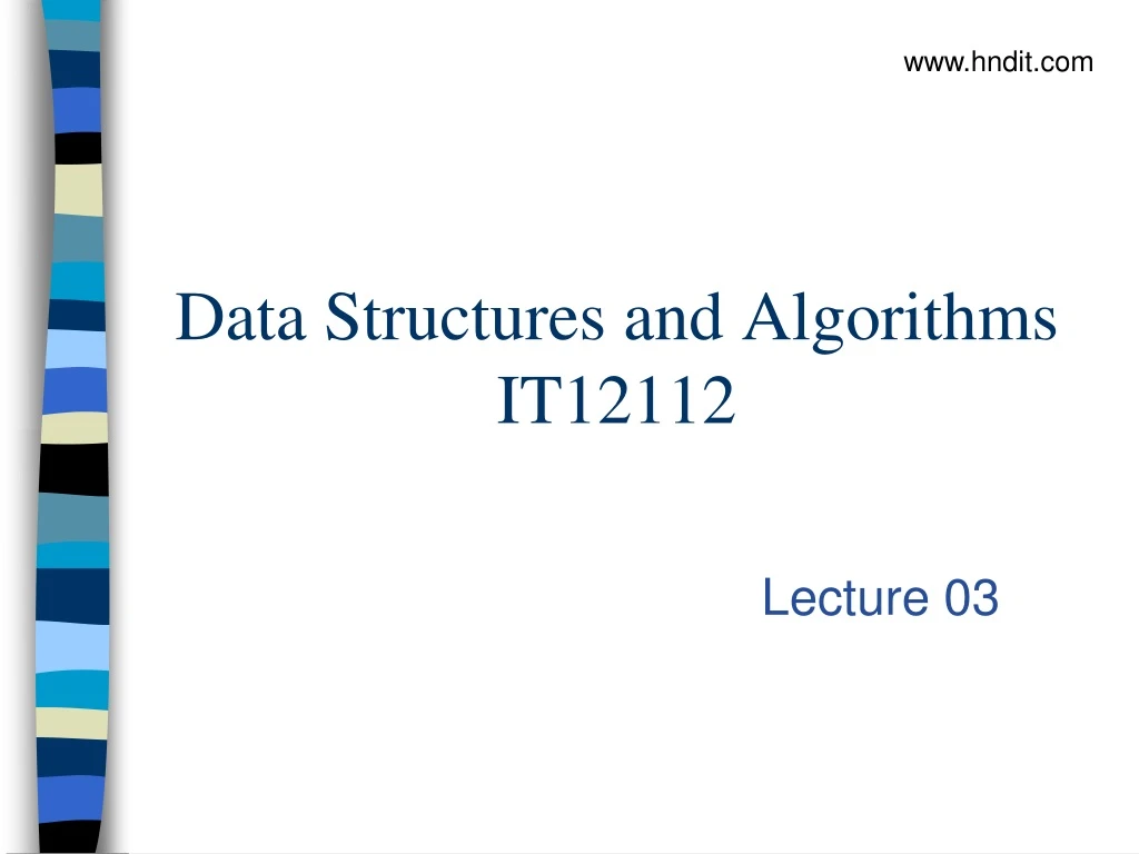 data structures and algorithms it12112