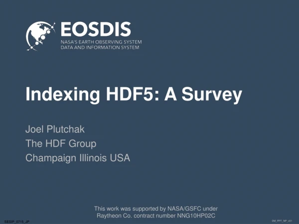 Indexing HDF5: A Survey