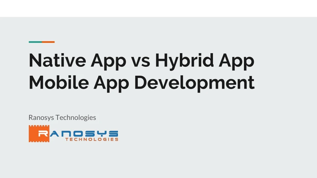 native app vs hybrid app mobile app development