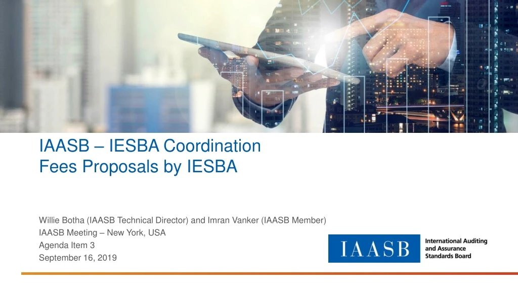 iaasb iesba coordination fees proposals by iesba