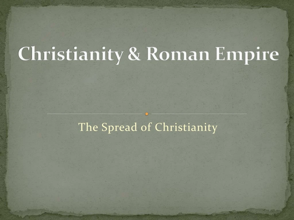 christianity roman empire