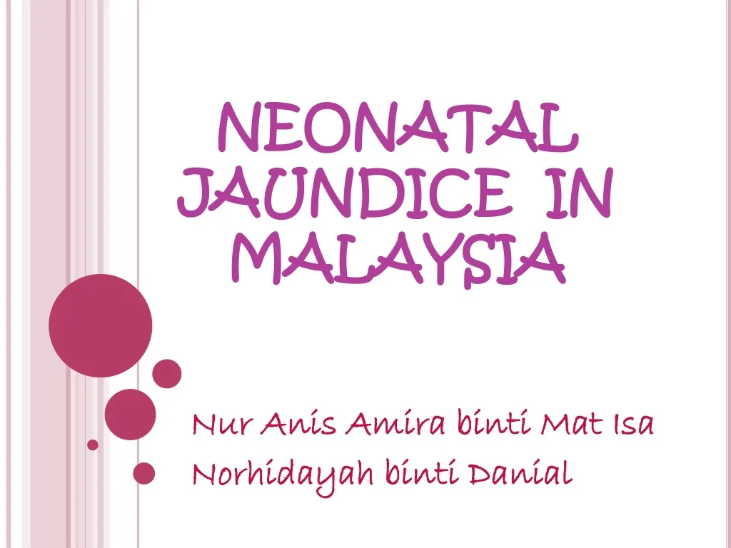 neonatal jaundice in malaysia
