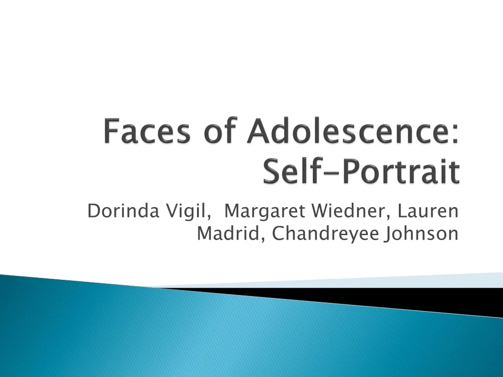 faces of adolescence self portrait