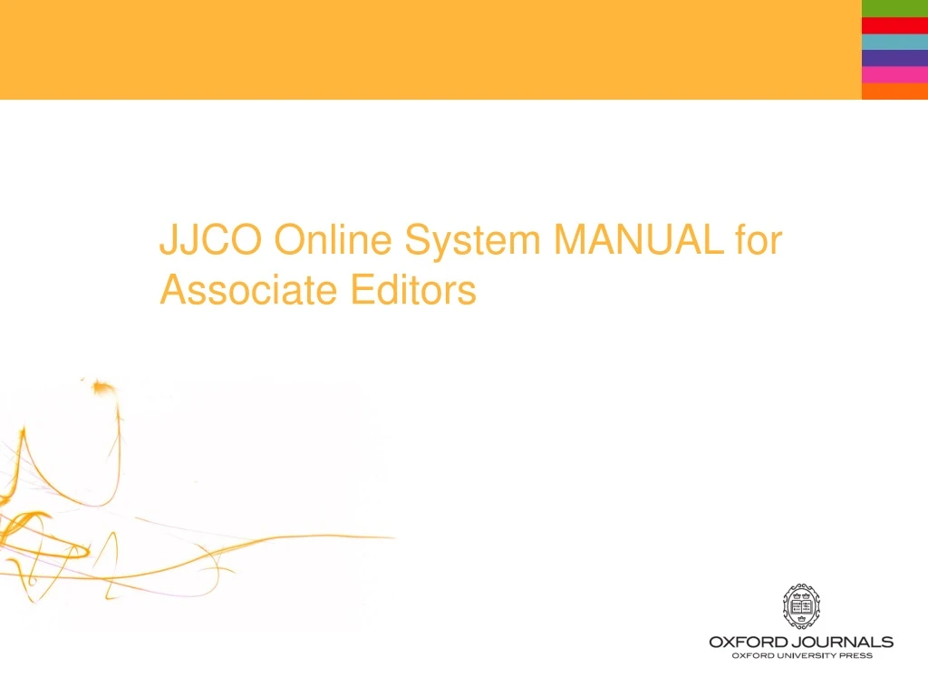 jjco online system manual for associate editors