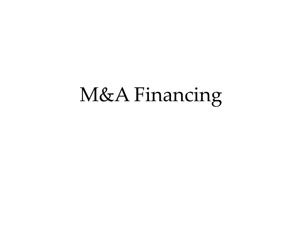 m a financing
