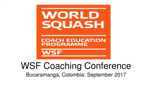 WSF Coaching Conference