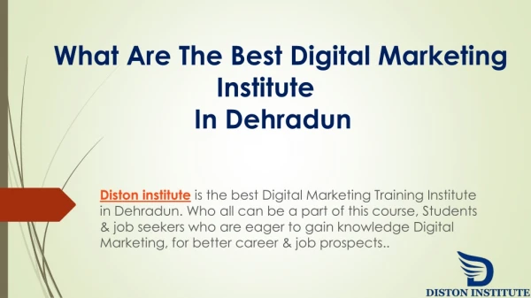 Best Digital Marketing Institute in Dehradun.