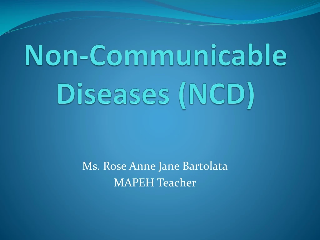 non communicable diseases ncd