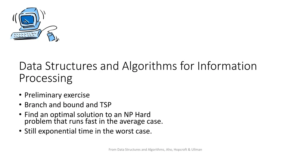 data structures and algorithms for information