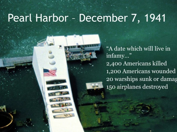 Pearl Harbor – December 7, 1941