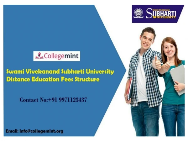 Swami Vivekanand Subharti University Distance Education Fees Structure