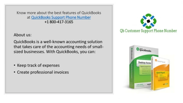 know more about the best features of quickbooks at quickbooks support phone number 1 800 417 3165