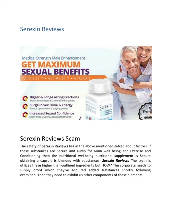 Serexin Reviews