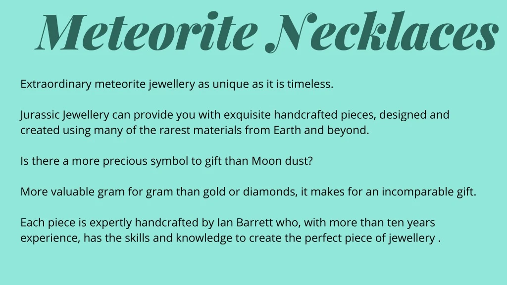 meteorite necklaces
