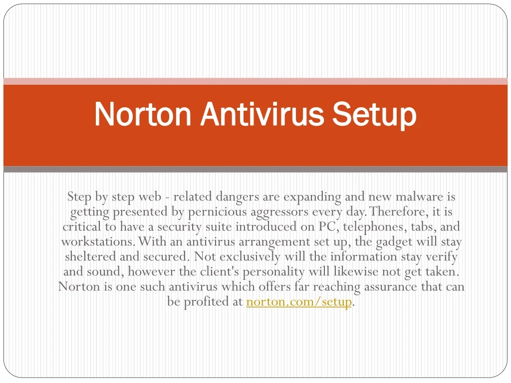 norton antivirus setup