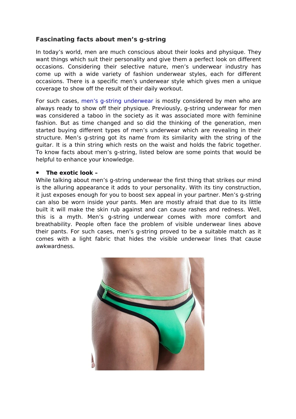 fascinating facts about men s g string