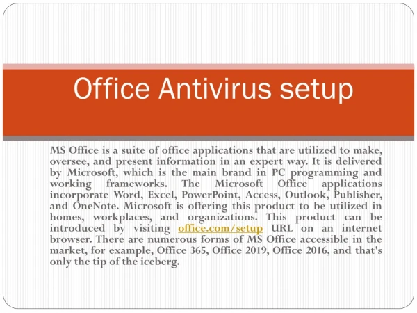 office antivirus setup