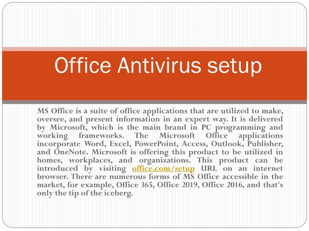 office antivirus setup