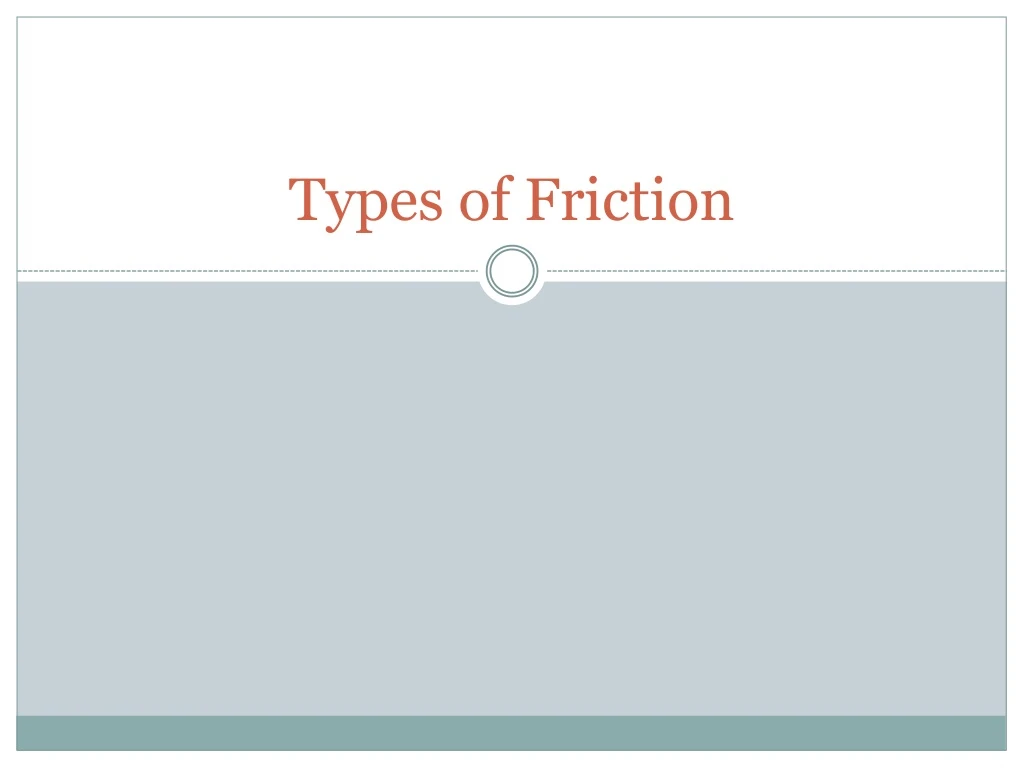 types of friction