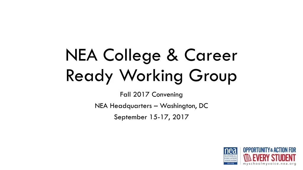 nea college career ready working group