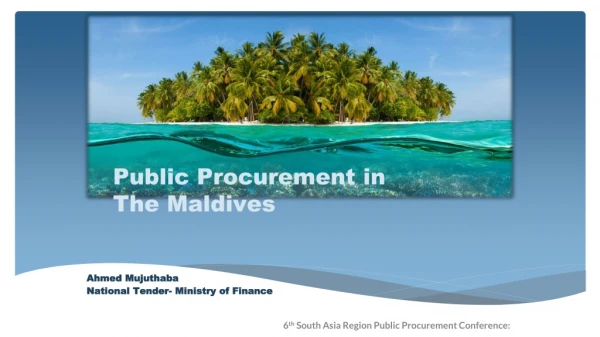 Public Procurement in The Maldives