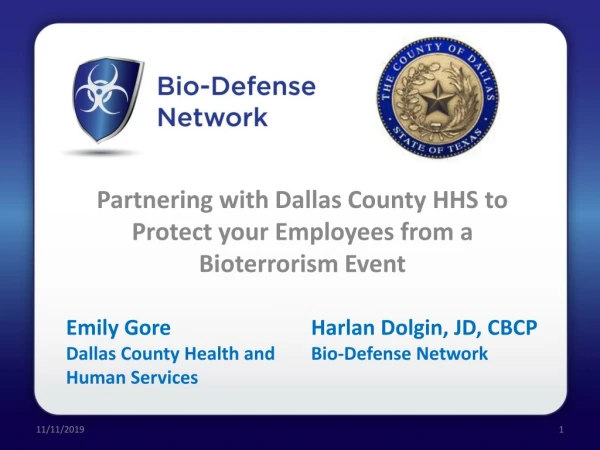 Partnering with Dallas County HHS to Protect your Employees from a Bioterrorism Event