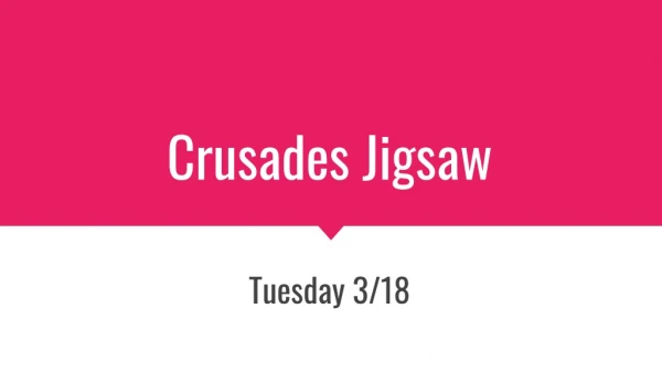 Crusades Jigsaw