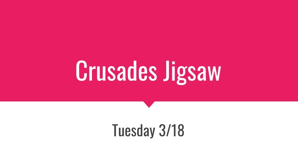 crusades jigsaw