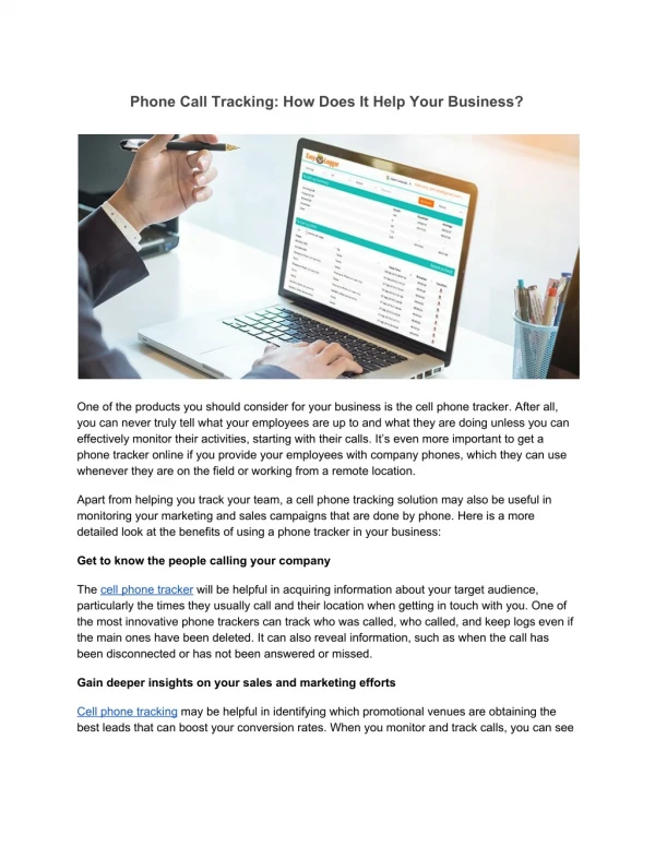 Phone Tracker Online - Gather Beneficial Information for Business