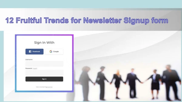Newsletter Signup Form Template | Subscribe To our Newsletter