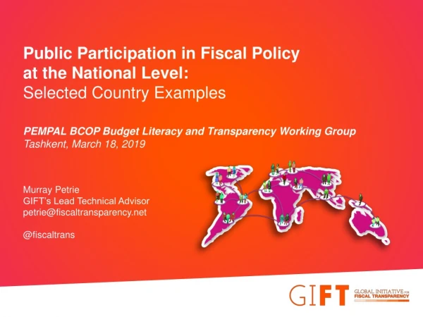 Public Participation in Fiscal Policy at the National Level: Selected Country Examples
