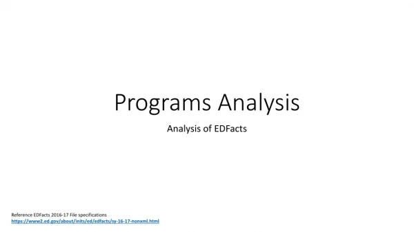 Programs Analysis