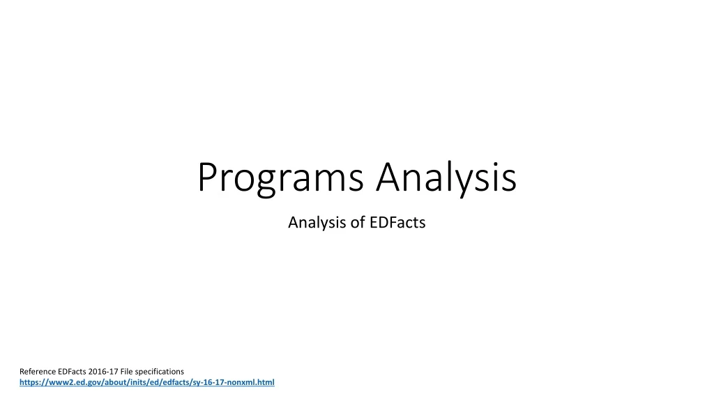 programs analysis