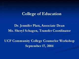 College of Education - slide 1
