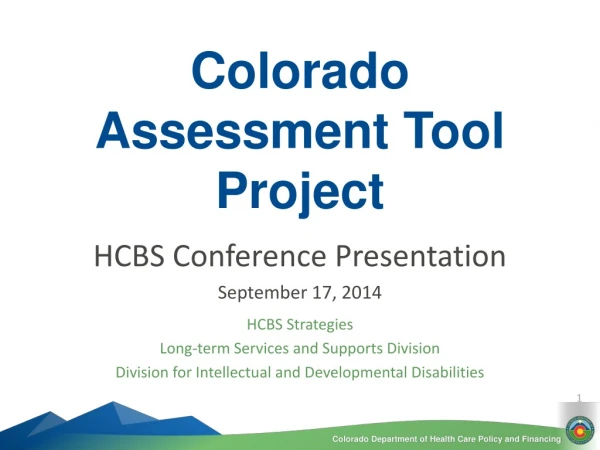 Colorado Assessment Tool Project