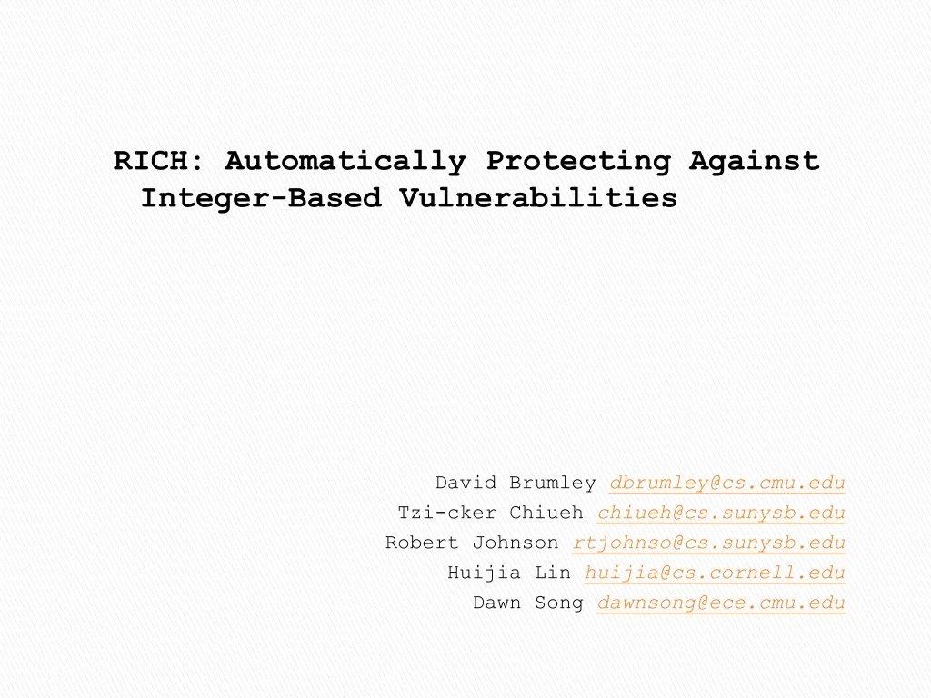 rich automatically protecting against integer