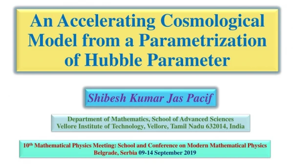 An Accelerating Cosmological Model from a Parametrization of Hubble Parameter