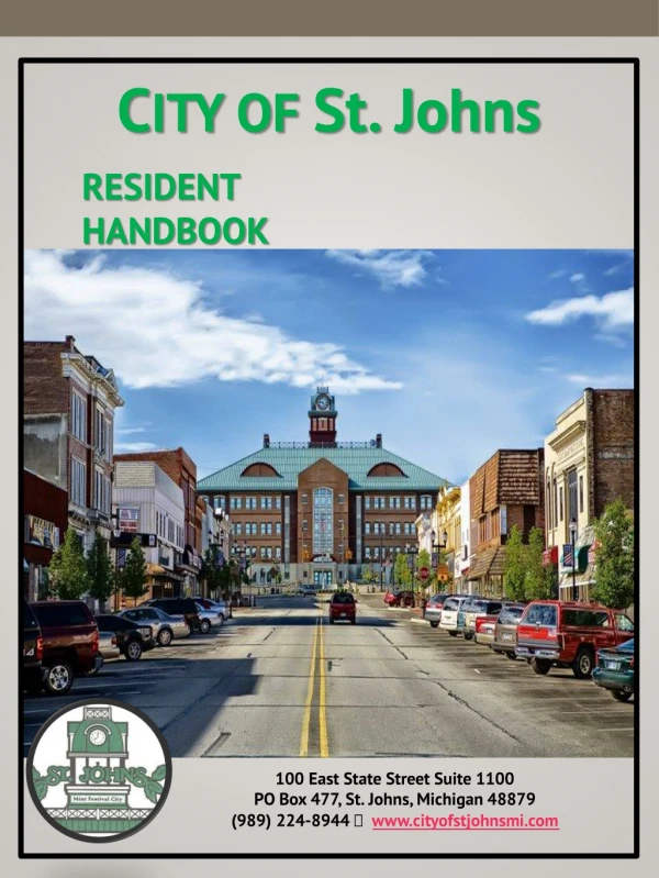 C ITY OF St. Johns
