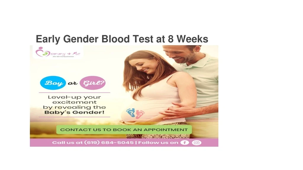 early gender blood test at 8 weeks