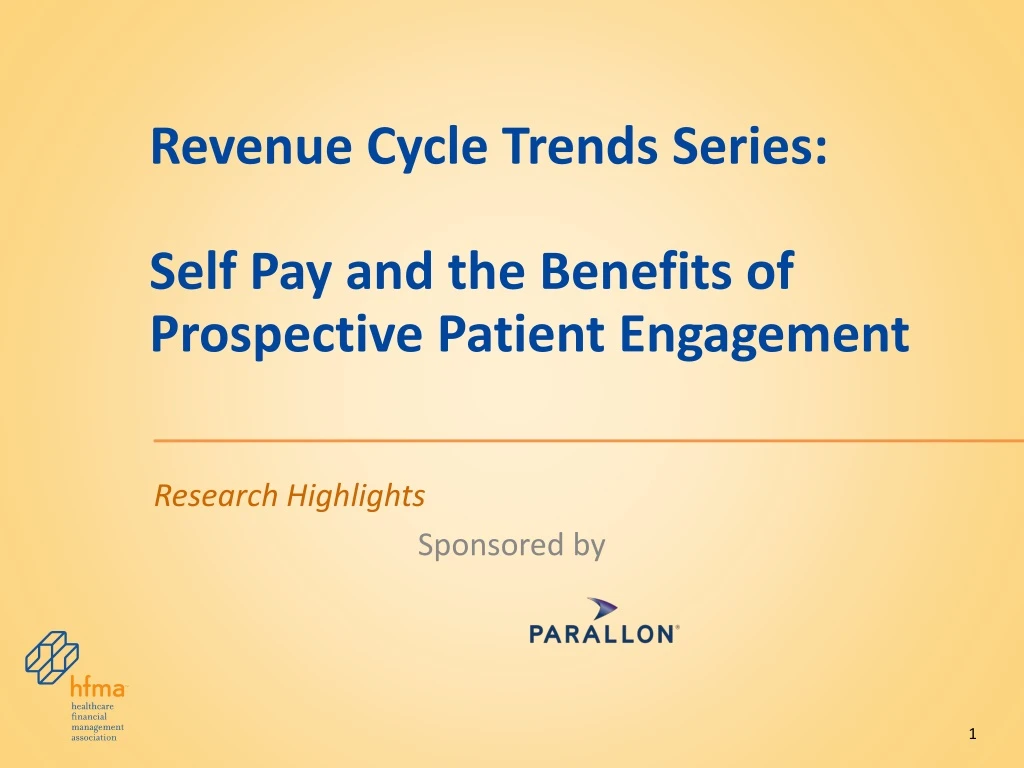 revenue cycle trends series self pay and the benefits of prospective patient engagement