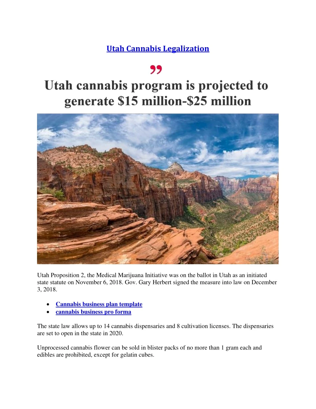 utah cannabis legalization